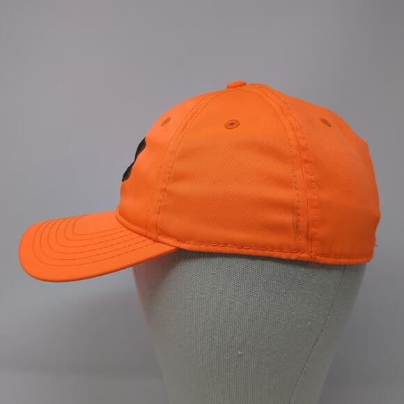 Under Armour Fitted Baseball Cap Orange Large Embroidered Vented Holes 6 Panel - Picture 3 of 9